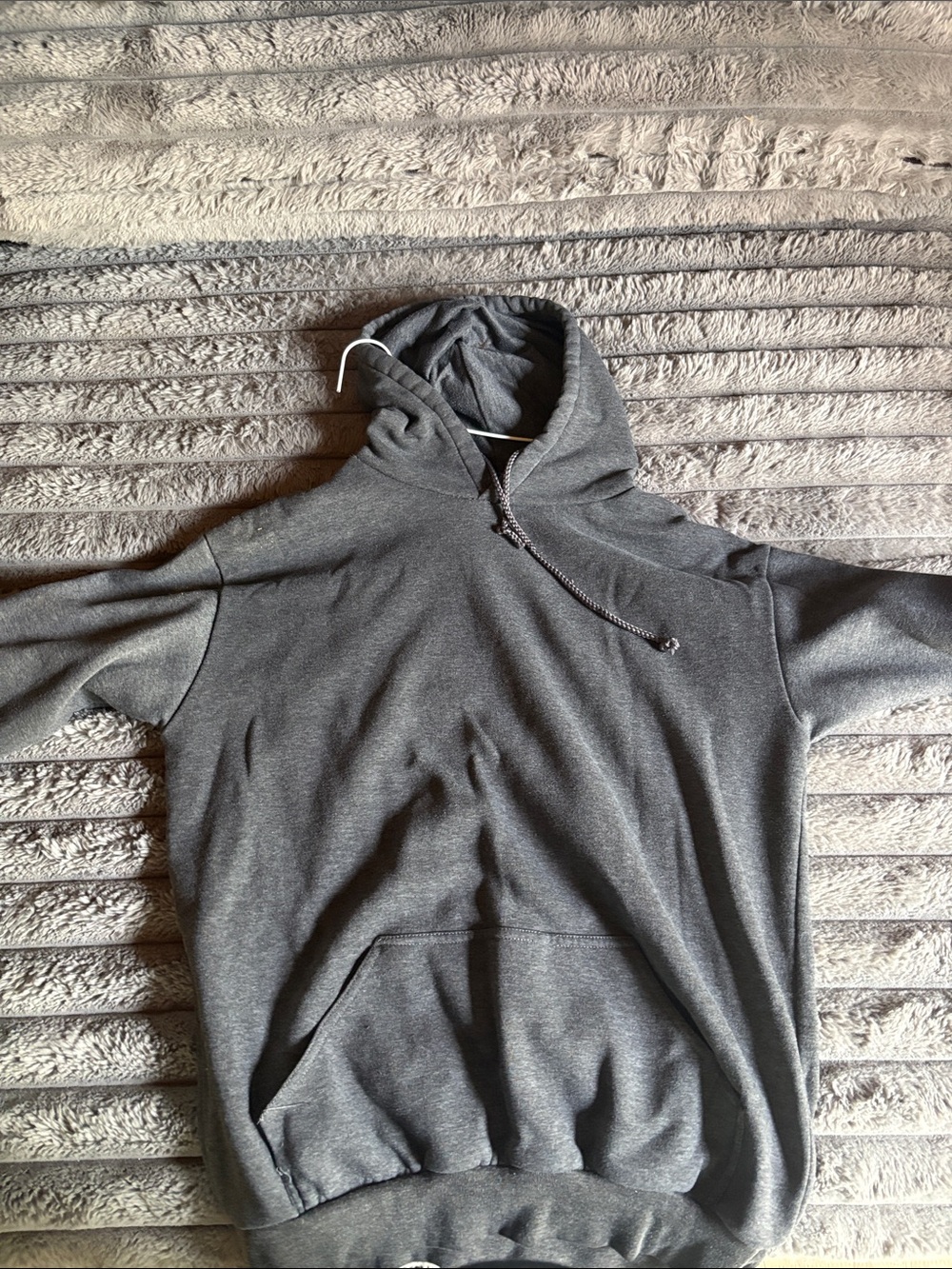 Original Deluxe Dark Gray Pullover Hoodie with Kangaroo Pocket